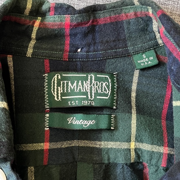 Gitman Bros Vintage Button Down Long Sleeve Shirt - Men's Size S - Green - Picture 4 of 10